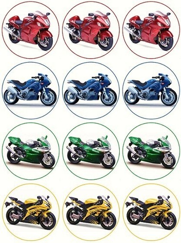 Motorbike fairy cake - 24,