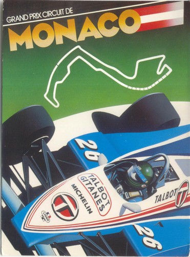 Monaco circuit modern postcard - monaco,