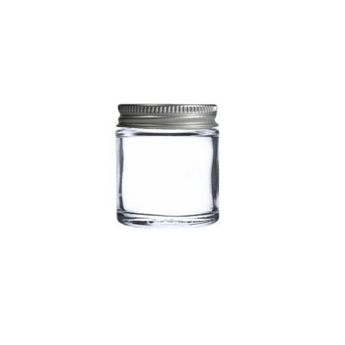 Clear glass cosmetic - glass, jars