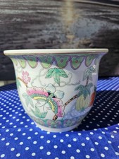 Chinese hand painted family rose plant pot