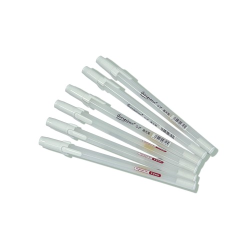 White gel pen rollerball art - white,