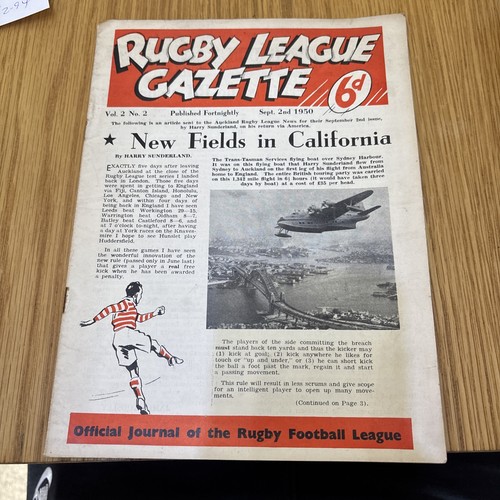 Rugby league gazette vintage - rugby,