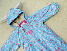 JOJO MAMAN BEBE Puddlesuit 18-24m 🐰 Waterproof Fleece Lined All In One SNOWSUIT