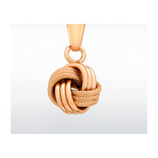 9ct Rose Gold Textured Knot Pendant