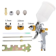 HVLP Gravity Feed Air Spray Gun 600CC Cup Paint Sprayer with 3 Nozzles Painting
