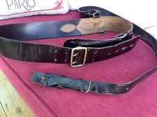 Warrant Officer/ Officer Sam Browne leather sword belt/ cross strap.British Army