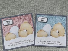 2 X New Baby Girl Boy Card Toppers