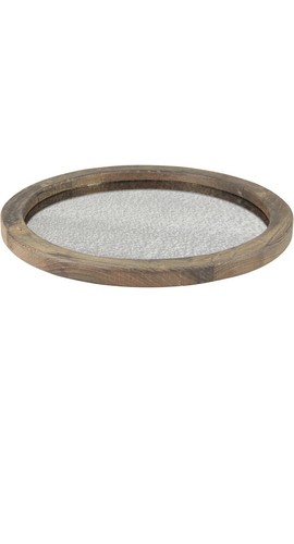 Round natural wood serving - round,