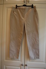 M&S Per Una Ladies Crop Stone Trousers Regular Length Good Used Condition