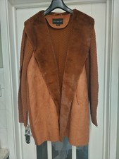 Centigrade Knit Cardigan ( Joe Browns) Burnt Orange, 2XL, Soft Faux Fur Collar