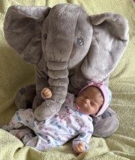 Ashton-Drake Elle & Peanut Baby Doll With Plush Elephant by Violet Parker 16"