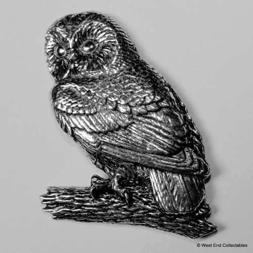 Tawny owl pewter - tawny, pin