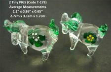 2  Miniature Glass PIGS