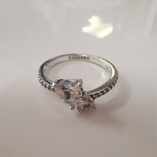 Pandora Sparkling Ale S925  Silver Heart Double Ring