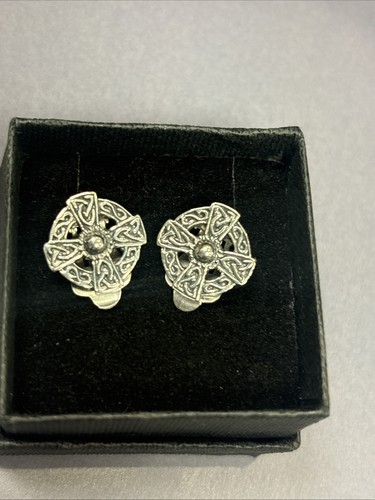 Iona silver celtic cross - celtic, clip