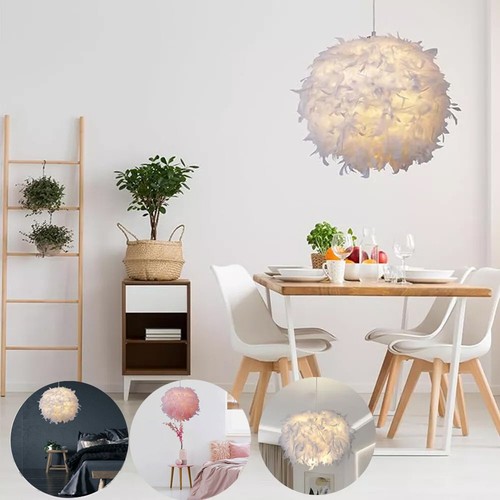 Feather lampshade ceiling - feather,