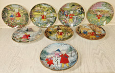 Hamilton Collection "A year in the life of Rupert Bear" Complete Plate Set Rare