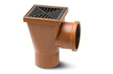 UG414B - Underground Drainage 110mm Square Hopper Back Inlet Including Square Pl