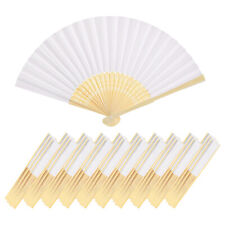 White Paper Fan 30Pcs Folding Hand Fans Handheld Fan for Wedding