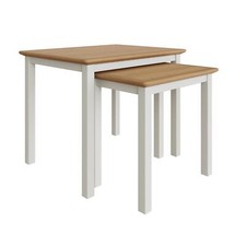 Nest of Tables Linen Cream Oak