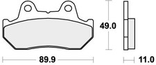 SBS Brake Pads Rear For HONDA