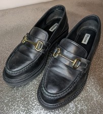 Dune Chunky Sole Leather Loafer Shoes Womens UK Size 5 EU 38