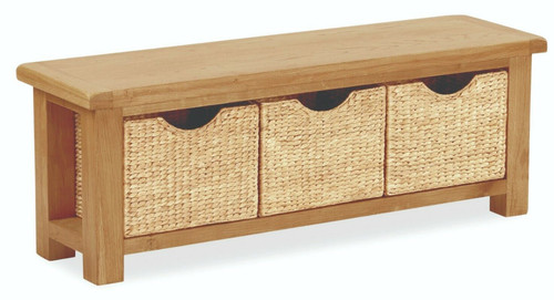 Oakvale oak bench - oakvale, baskets