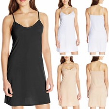 Womens Sling Solid Short Dress Sleeveless Casual Slip Under Dress Holiday Summer