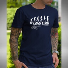 Evolution Of Magnet Fishing T Shirt Funny Geek Hobbie Rusty Treasure Hunter