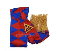 Masonic Royal Arch Principals Sash With Embroidered Taus Chapter RA *BRAND NEW*