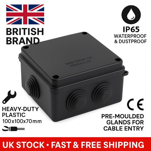 Black junction box - black,