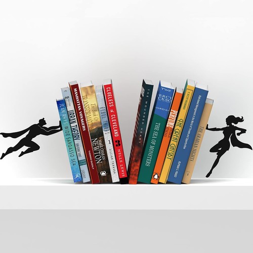 Flying superhero book ends - ends, –
