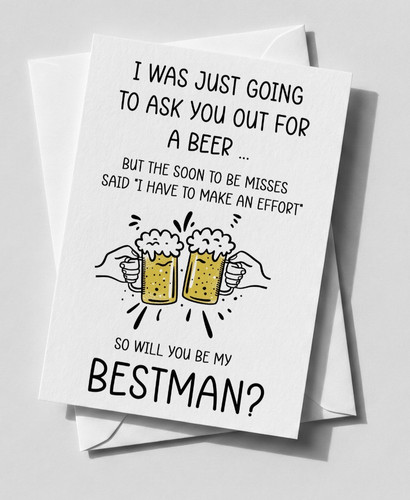 Funny best man - proposal, card
