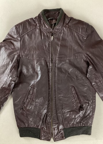 Vintage leather bomber jacket - bomber,