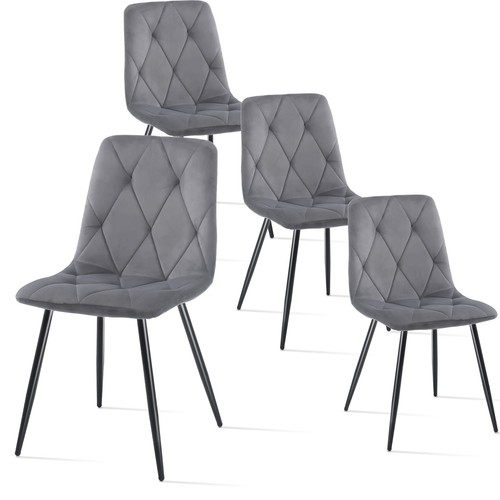 Set velvet dining chairs - of,