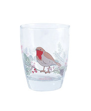 Christmas Robin drinking glass
