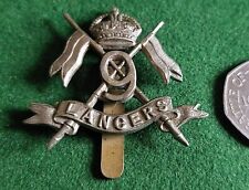 ORIGINAL WWI THE 9TH (QUEEN'S ROYAL) LANCERS CAP BADGE, SEE DESCRIPTION.