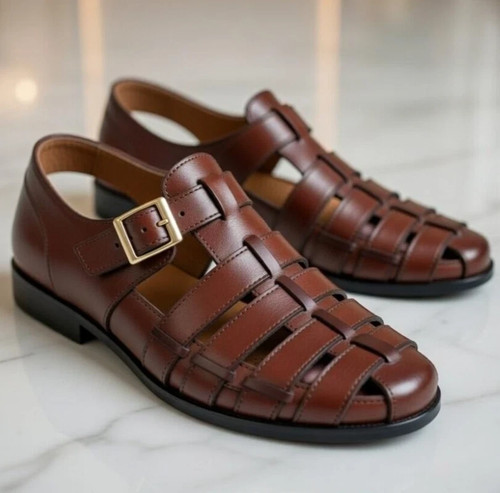 Handmade men brown leather - men’s,
