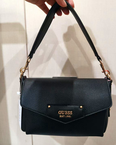 Guess black pebbled faux - black,