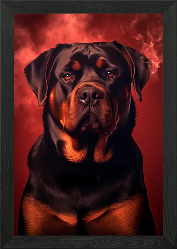 Rottweiler dog framed wall - rottweiler,