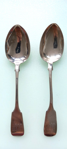Antique solid silver fiddle - solid,