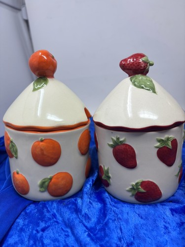 Pair ceramic jam pot with - jam,