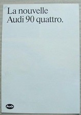 AUDI 90 QUATTRO Car Sales Brochure Sept 1984 #499/1190.14.40 FRENCH TEXT