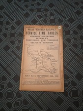 GWR 1939 WTT Service Time