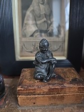 Antique Vintage Lead Figure Buddhist  Monk 6.5cm