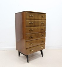 Vintage Meredew High gloss Walnut Chest of Drawers in Italian style