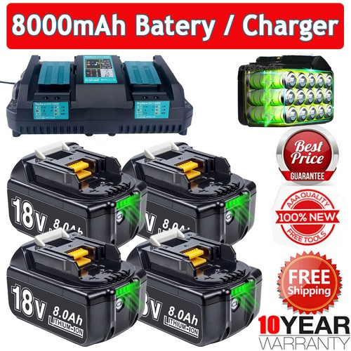 0ah charger for makita 18v - 8.0ah,
