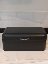 Black Metal Bread Bin with