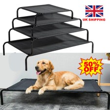 Breathable Elevated Dog Bed Pet Cat Mesh Camping Cot In/Outdoor Waterproof Black