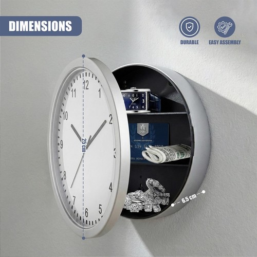 Wall clock hidden safe - wall,